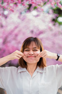 Portrait of a smiling young woman