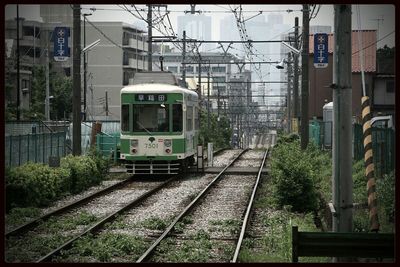 Train on railroad track