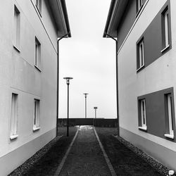 Empty corridor of building