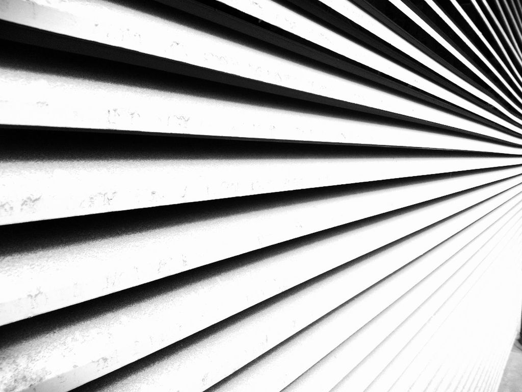 full frame, indoors, pattern, backgrounds, built structure, architecture, steps and staircases, steps, staircase, close-up, design, low angle view, railing, repetition, textured, no people, detail, white color, abstract, day