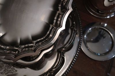 Close-up high angle view of paper