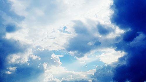 Low angle view of clouds in sky