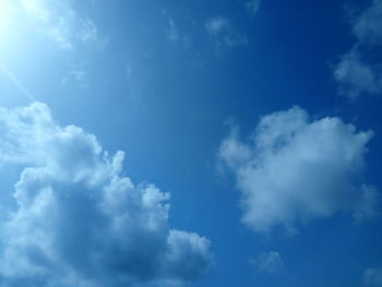 Low angle view of clouds in sky