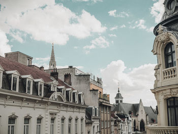 Low angle view of buildings against sky