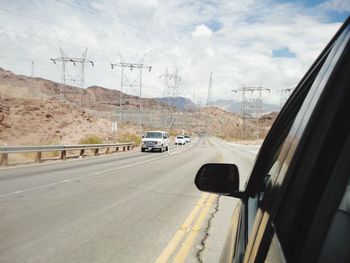 Car moving on road