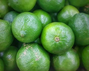 Full frame shot of lemons in market