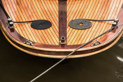 High angle view of sailboat