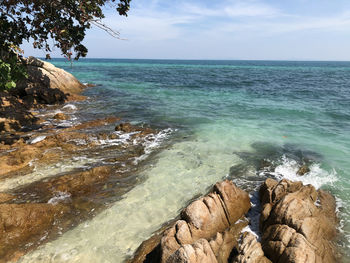 Scenic view of sea against sky