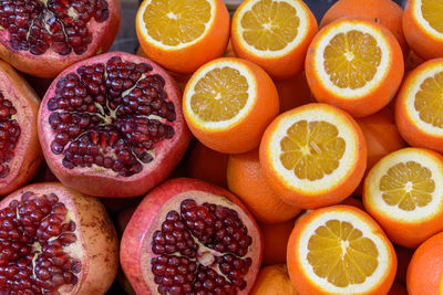 Full frame shot of orange fruits
