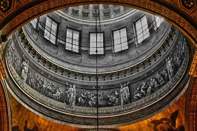 Low angle view of ceiling of building