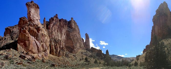 Panoramic view of landscape against clear sky