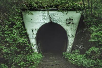 Entrance of old abandoned building