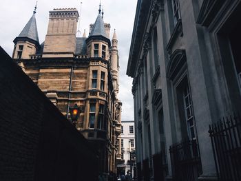 Low angle view of buildings in city