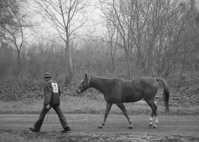 Full length of young woman standing on field