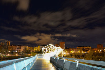 Illuminated city at night