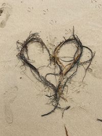 Heart shape on sand