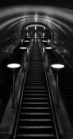 Low angle view of escalator