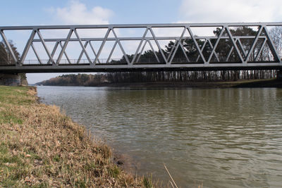 Bridge over river against sky