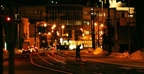 City street at night