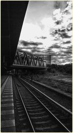 Railroad track against sky