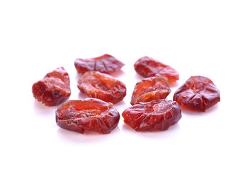 Close-up of fruits against white background