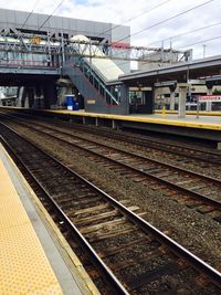 Train at railroad station