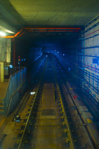 High angle view of subway station