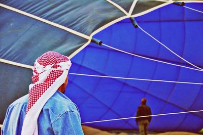 Man looking at camera