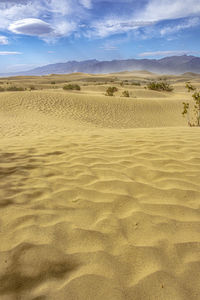 Scenic view of desert against sky