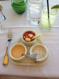 Close-up of food on table