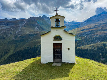 Chapel above lake zervreila