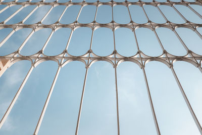 Low angle view of roof against sky