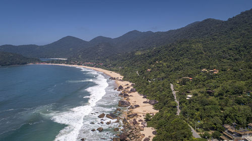 High angle view of beach