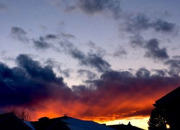 Scenic view of silhouette landscape against sky during sunset