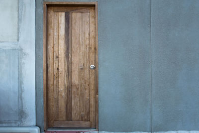 Close-up of wooden door