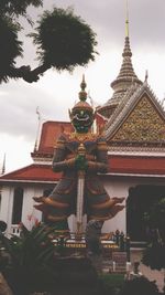 Low angle view of temple