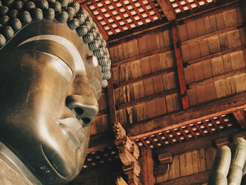 Close-up of statue in temple