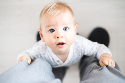 Portrait of cute baby boy