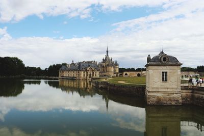 Reflection of buildings in water