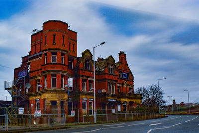 Low angle view of building against sky