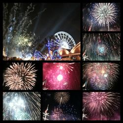 Low angle view of firework display