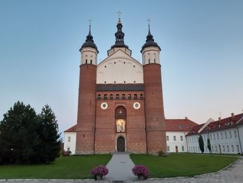 View of historic building against clear sky