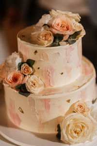 Close-up of cupcakes on table