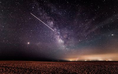 Scenic view of sky at night