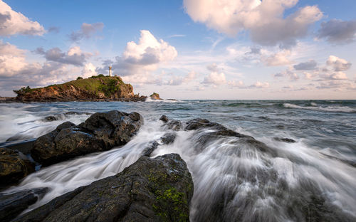 Scenic view of sea against sky