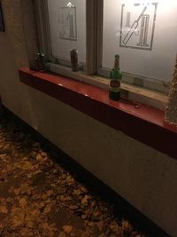 View of built structure at night