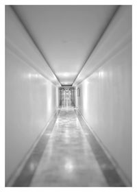 Empty corridor in building