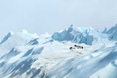 Scenic view of mountains against clear sky