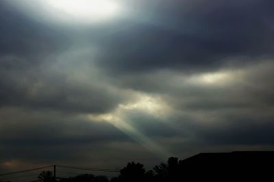 Low angle view of storm clouds in sky