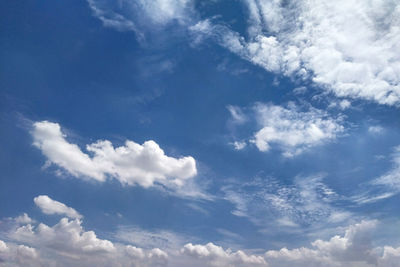 Low angle view of clouds in sky